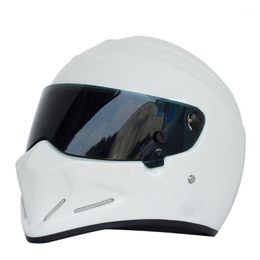 Casco de seguridad para motocicleta marca MJMOTO aprobado por DOT, casco de seguridad para coche, Karting, carreras, Motocross, Capacete, motocicleta, cara completa 1229R