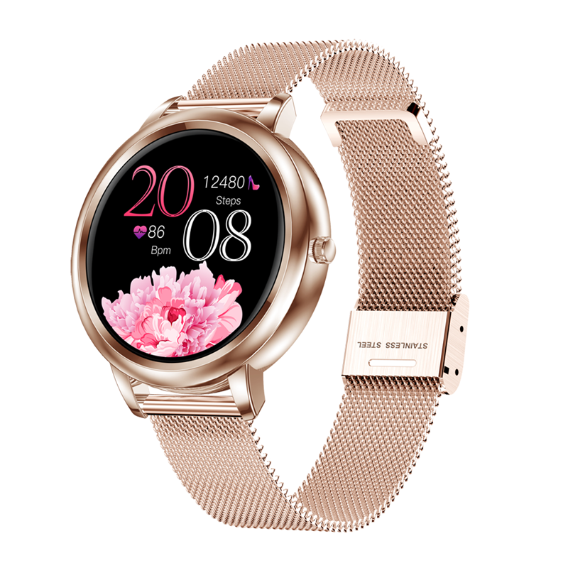 Montre connectée MK20 pour femmes et filles, écran entièrement tactile, diamètre 39mm, Compatible avec Android et IOS, 2021