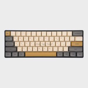 MK61 Mini clavier mécanique de jeu RVB rétro-éclairé cyrillique Gamer 60% Hotswap USB PC compatible commutateur linéaire HKD230808