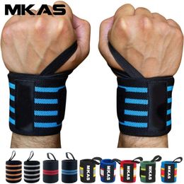 MKAS 1 paar Polsbandage Gewichtheffen Gym Crosstraining Fitness Gewatteerde Duimbrace Band Power Handsteun Bar Polsband 240104