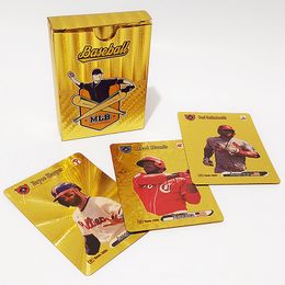 Tarjetas de estrellas de béisbol de la MLB Tarjetas de lámina dorada 55 tarjetas de estrellas