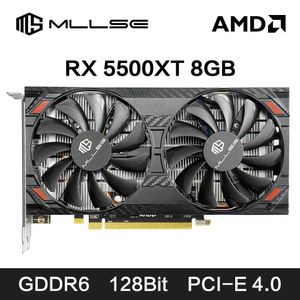 MLLSE RX 5500XT 8GB Grafische kaart GDDR6 128Bit PCI Express 40x8 8Pin Radeon GPU Rx Gaming Video Placa de 240113