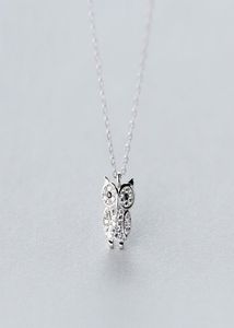 MloveACC Authentiek 100 925 Sterling Silver Animal Cute Owl ketting vrouwen hanger ketting sterling zilveren sieraden y2009188535475