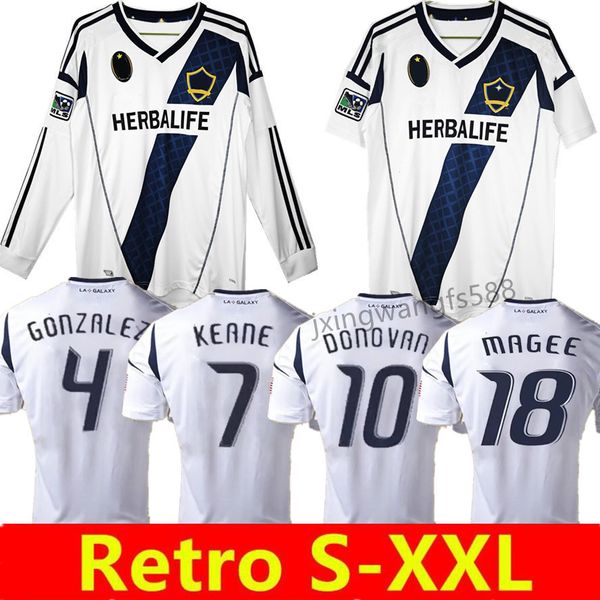 MLS 2012 Los Angeles La Galaxy Retro Soccer Jerseys Chicharito J.Dos Santos Kljestan Lletget Men Football Shirts