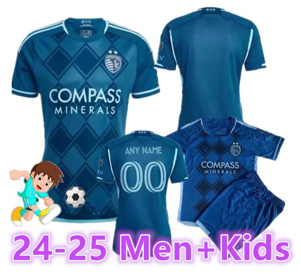 MLS 2024 25 Sporting Kansas City Soccer Jerseys Joueys Player Version 2024 2025 Football Shirts Home Adult Maillot de Futol Custom Pulido Busio Russell Zusi66