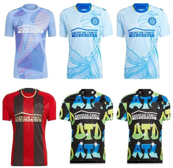 2024 2025 ATLANTA UNITED SOCCER JERSEYS 24 25 Home Away Almada Giakoumakis Robinson Home Black Football Shirt Player Version