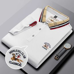 MLSHP Golf Cotton Mens Polo-Shirts Luxury Couleur solide Couleur courte Blanie d'été Male Casual Homme Man