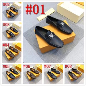 25 MODEL Zwarte Designer Mannen Kleding Schoenen Leer Bruin Slip op Schoenen Wit Heren Loafers Schoen Luxe Chaussure Homme Marque scarpe