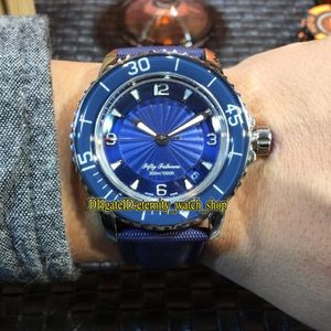 MM Factory New FIFTY FATHOMS 5015D-1140-52B blauwe Genève wijzerplaat Japan Miyota automatisch herenhorloge zilverkleurige kast nylonvezel leer Ba2655