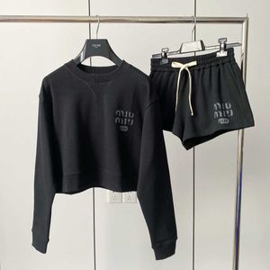 MM Familie SS Nieuwe Letter Printing Decoratie Decoratie Lange mouwen Sweatershorts Casual Set Fashion veelzijdig
