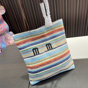 mm luxe raphias designer sac plage fourre-tout filles sacs à main de voyage mode couleur correspondant sacs à bandoulière shopping fourre-tout sac grand sac à main 230811