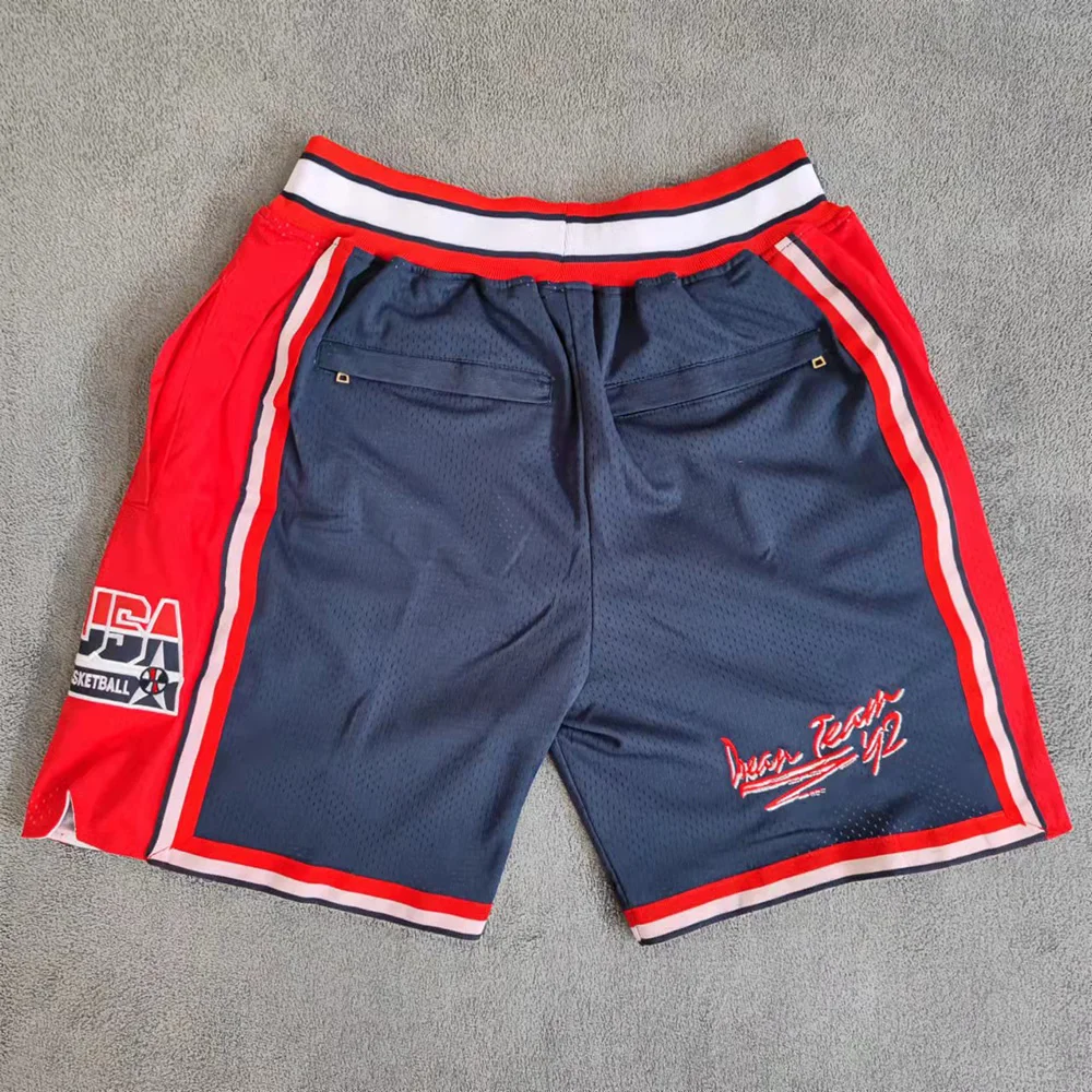 MM MASMIG Navy 1992 USA Dream Team Embroideried Basketball Shorts with Pockets