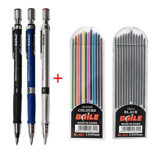 mm Mechanical Pencils Set B Automatic Student Graycolor Pencil Leads School Pens Supplies Office Kawaii Stationery