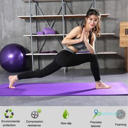 MM NBR Mat de yoga Non Slip Alfombra Fitness Gimnasia Ambiental Mats Pilates Padres de ejercicio Gym Sports para principiante