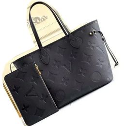 MM maat 40156/M40995 Luxe Designer Tas Naverfull Reliëf Dames lvities Schoudertassen Louiseities Handtas Viutonities Composiet portemonnee lvse Tote Vrouwelijke portemonnee