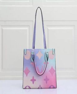 MM Totes Bag Kleurrijke Dames Designer Schouder Handtas Portemonnee Onderweg LENTE IN DE STAD COLLECTIE Roze gecoat canvas