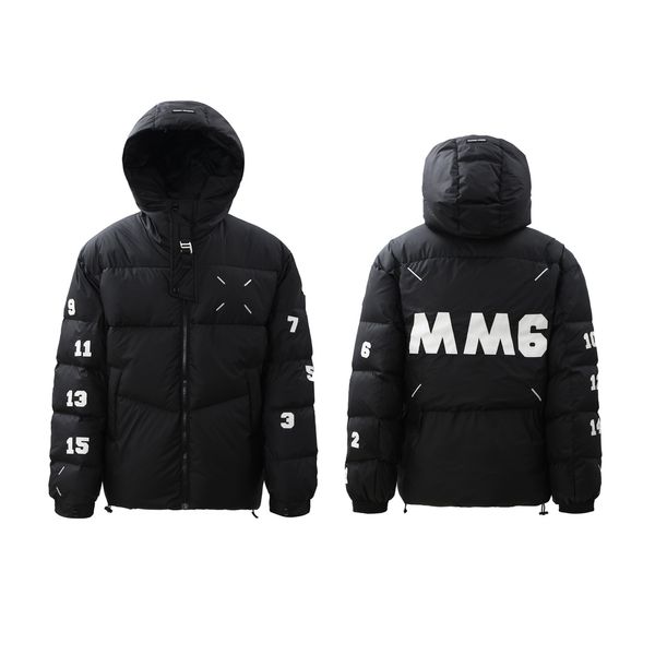 MM6 90 duvet de canard blanc hommes doudoune noire vers le bas parkas vêtements rembourrés manteaux de qualité garder au chaud vêtements d'extérieur protection contre le froid maisons manteau en duvet M877