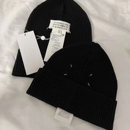 MM6 – chapeau en laine tricoté de haute qualité pour hommes et femmes, automne-hiver, chaud, extérieur, décontracté, polyvalent, 231228