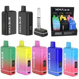 MMA BAR Batterie Mods 650mAh Préchauffage Tension Variable Écran LCD 510 Fil MMABAR Cartouche Discrète Bar Vape Batteries Boîte Mods 12pcs / boîte