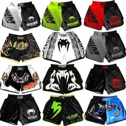 MMA boxe Muay Thai Shorts enfants entraînement Fitness pantalon boxe combat Shorts Kickboxing BJJ malles pantalons de sport Boxeo