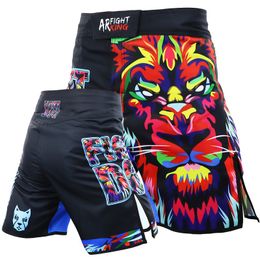 MMA Kleurrijke Leeuwentraining Muay Thai Uitgebreide vechtsport Vechten Sanda Boksshorts Training Vechtsporten Aangepaste fitness