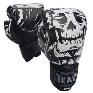 MMA Fighting Boxing Gloves Sport Pu Skull Muay Thai Kickboxing Mitts Fight Damese Sanda Child Adult Training Punching Glove 240506