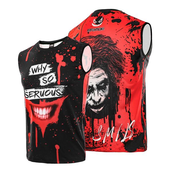 MMA Joker – T-shirt sans manches pour sport de combat amusant, entraînement complet de combat, plage, gymnastique, Jujutsu, course musculaire, Muay Thai