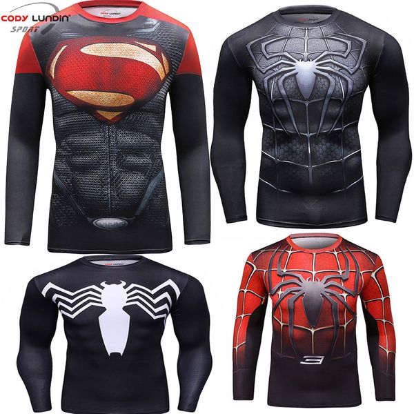 MMA Shirt Men Rashguard Bjj Jiu Jitsu t Shirts Superhero imprimé Muay Thai Kickboxing Shirts Boxe Fighting MMA Boxing Clothing