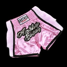 MMA Shorts Ademend Muay Thai Men Women Kids Kids Pink Boxing Training Kickboxing broek Combat Martial Arts Fight Clothing 240408
