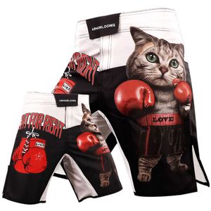 Pantalones cortos de entrenamiento de MMA para niños, pantalones cortos de secado rápido para boxeo tailandés, artes marciales, lucha, Sanda, Judo