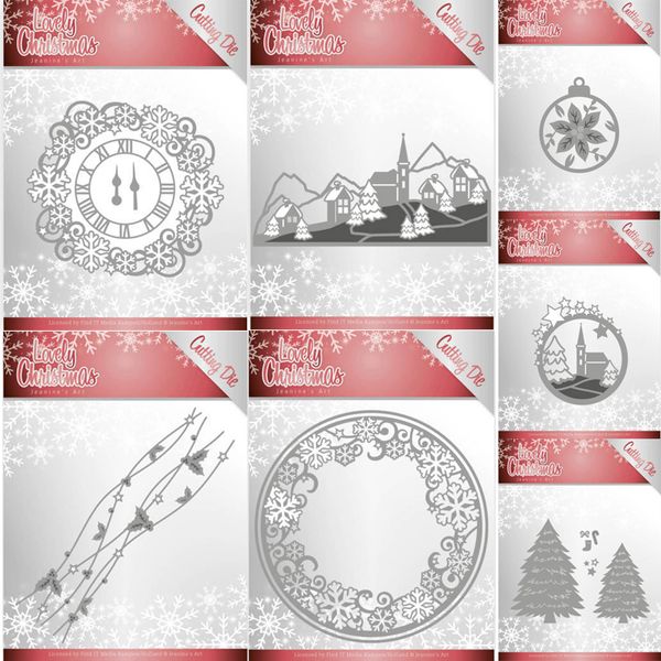 MMAO Crafts Metal Steel Cutting Dies New Christmas Bell Tree House Plantilla para papel de recortes de bricolaje/tarjetas fotográficas Dies en estampado