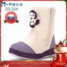 MMnun bottes en feutre pour enfants hiver pour enfants chaussures chaudes filles anti-dérapant taille 23-32 ML9431AC 211227