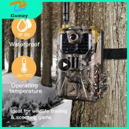 MMS P Trail Camera Email Wildlife Hunting Caméras Cellular Wireless 20MP 1080p Night Vision Po Trap HC900M 240422