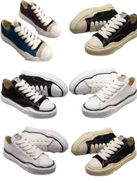 mmy shoe Chaussures en toile MaisonMihara Yasuhiro Peterson Baskets en toile OG Sole Low Cut Noir Blanc Jaune Baskets pour hommes Chaussure de plein air Femmes Chaussures de créateur taille 36-45