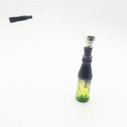 MNI Glass Water Pipe Graffiti o Clear Color Set completo 1 Hose Hookahs Fácil de limpiar Shisha Vidrio Jarrón Hookah