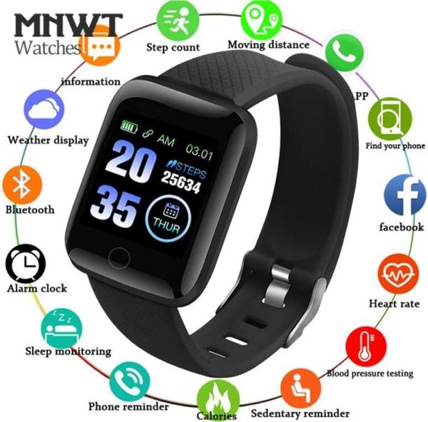 MNWT D13 Smart Watch IP67 Men imperméable Men de la pression artérielle Moniteur de fréquence cardiaque Smartwatch Women Fitness Tracker Watch Sport pour Androi6785797