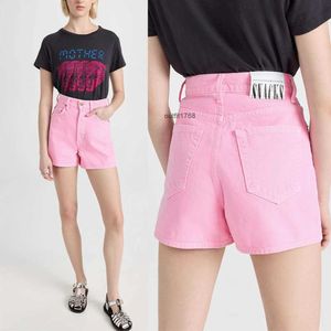 Mo Lente zomer jeans gat Same Wash Fluorescent Powder High Waist Denim Shorts voor dames