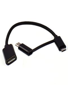 Mobiele mobiele telefoonkabels 10PCSlot 2 in 1 OTG Adapter USB Vrouw naar Micro USB Type C Gegevenssynchronisatie voor Huawei MacBook U Disk8283427