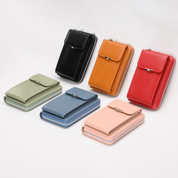 Sac de téléphone mobile sac à corps crossbody pour femmes sac de rangement à la mode grande capacité one épaule zéro portefeuille en gros 6 couleurs