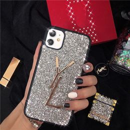 Ontwerper telefoonhoesjes voor iPhone 14 Pro Max 13 Mini 12 sets 11 sets Max Plus Xs Xr X PLUS PU Letter S Shine 22110301CZ