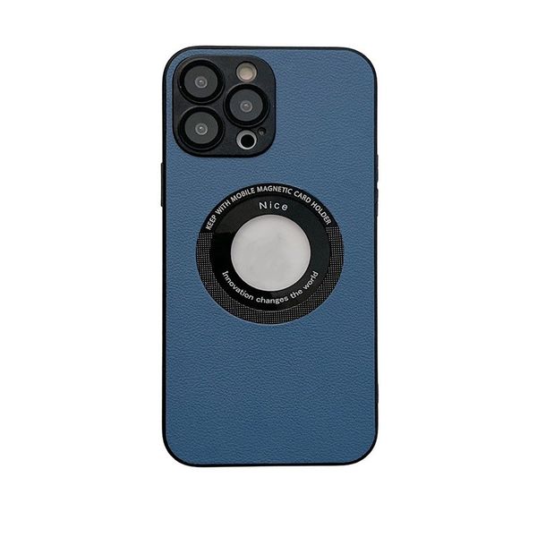 Étui de téléphone portable adapté à 14 films de lentilles en cuir de grain litchi à absorption magnétique, housse de protection complète
