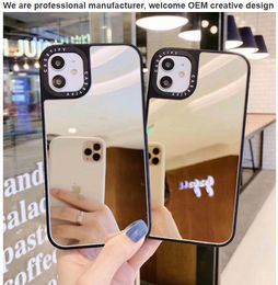 Mobiele telefoon gevallen accessoires tassen spiegel reflecterende achterkant voor iPhone 7/8 plus x / xs max / 11 pro