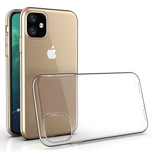 Cas de téléphone mobile pour iPhone 15 Pro Max 14 plus 13 Mini 12 11 0,3 mm Silicone Silicone TPU Rubber transparent Protection Gel Gel Crystal Ultra Slim Min