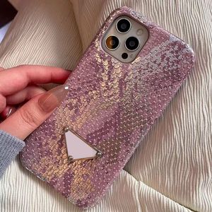 Mobiele telefoonhoesjes Luxe designer Case voor iPhone 14 Pro Max 13p 12 11 XR Fashion Pink Snakeskin Patroon PHONECASE SHOCKPROVE COVER SHELL