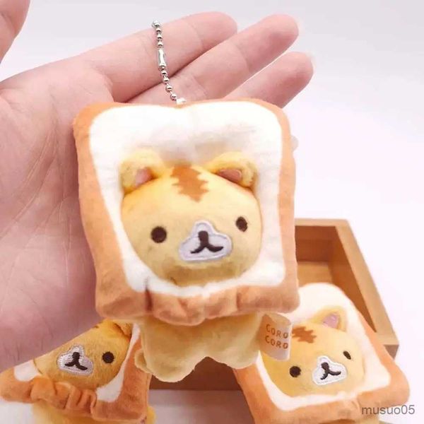 Chaîne de téléphone portable, Mini jouet en peluche chat Toast, poupée en peluche, petit pendentif, petit sac, porte-clés en peluche chat R231031