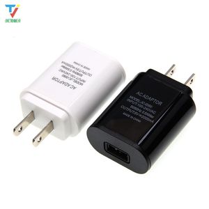 Cargador de teléfono móvil 5V 2A 10W Cargador de viaje USB Adaptador de pared portátil UE / EE. UU. Enchufe Negro / Blanco 50pcs / lot