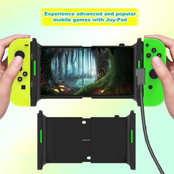 Porte-téléphonie mobile pour Switch / Switch Oled Flexible Bracket Handder Handle Grip prend en charge Android pour les jeux OLED Switch / Switch