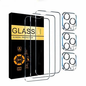 Lensbescherming voor mobiele telefoons, geharde iPhone-film, beschermset voor mobiele telefoons, krasbestendig, eenvoudig te installeren, anti-gluren 3-in-1