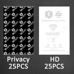 Mobiele telefoon Scherm Bescherming Hydrogelfilm Soft Matte Privacy TPU voor film Cutter Plotter Machine HD Anti-Spy SPY Back Back Sticker 240422