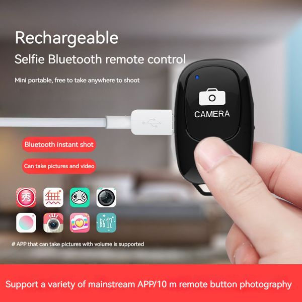 Teléfono móvil selfie Bluetooth control remoto pequeña mini-novela botón giratorio Tiktok control multifunción cámara inalámbrica remota para Apple Android Huawei Xiaomi
